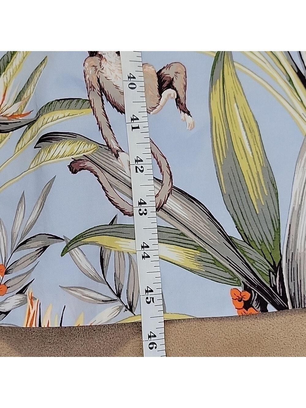Ann Taylor Blue Jungle Floral Monkey Toga Dress Size 4 EUC - Picture 11 of 12